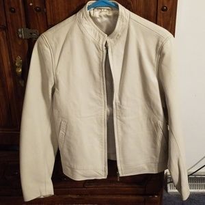 White leather jacket